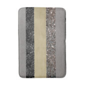 Gold Silver Black Glitzer Glaver Streifen #1 (Imit Badematte (Vorderseite Vertikal)