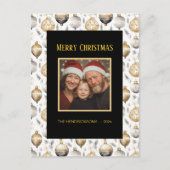 Gold Silver Black Ornaments Foto Postkarte (Vorderseite)
