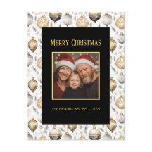 Gold Silver Black Ornaments Foto Postkarte