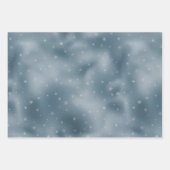 Gold Silver Blue White Snowflakes  Geschenkpapier Set (Vorderseite 3)