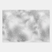 Gold Silver Blue White Snowflakes  Geschenkpapier Set (Vorderseite 2)