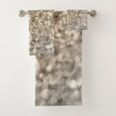 Gold Silver Bokeh Glitzer #1 (Imitate Glitzer) #de Badhandtuch Set (Insitu)