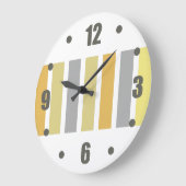 Gold Silver Bronze Metal Hues Große Wanduhr (Winkel)