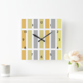 Gold Silver Bronze Metal Hues Quadratische Wanduhr (Zuhause)