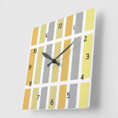 Gold Silver Bronze Metal Hues Quadratische Wanduhr (Winkel)