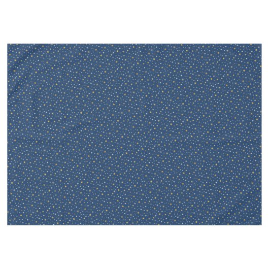 Gold Silver Celestial Star Pattern Navy Blue Party Tischdecke (Vorderseite (Horizontal))