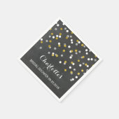Gold Silver Chalkboard Confetti Brautparty Serviette (Ecke)