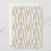 Gold Silver Chic Glam Glitzy Stripes Bridal Shower Einladung (Rückseite)