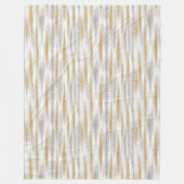 Gold Silver Chic Glam Glitzy Stripes Fleecedecke (Vorderseite)