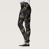 Gold & Silver Chrismas Tree (schwarz) Leggings (Links)