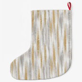 Gold Silver Christmas Celebration Großer Weihnachtsstrumpf (Rückseite)