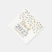 Gold Silver Confetti Class of 2025 Napkins Serviette (Ecke)