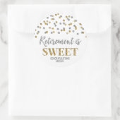Gold Silver Confetti Rente ist süß Runder Aufkleber (Tasche)