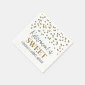 Gold Silver Confetti Rente ist süß Serviette (Ecke)