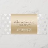 Gold & Silver Dots Salon Geschenkgutschein (Vorderseite)