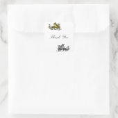 Gold Silver Dragon Danke Stickers (Tasche)
