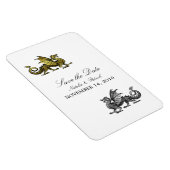 Gold Silver Dragon Save the Date Magnet (Rechte Seite)