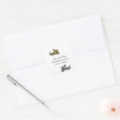 Gold Silver Dragon Save the Date Stickers (Umschlag)