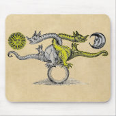 Gold & Silver Dragon Symbol Mousepad (Vorne)