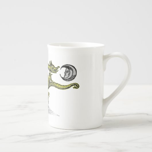 Gold & Silver Dragon Symbol Porzellantasse (Rechts)