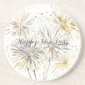 Gold Silver Fireworks New Year's Eve or Day Getränkeuntersetzer (Vorne)