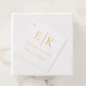 Gold Silver Foil Monogram Wedding Date Geschenkanhänger (Mit Box)