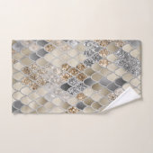 Gold Silver Gray Mermaid Scales Glam #1 Badhandtuch Set (Handtuch)
