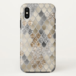 Gold Silver Gray Mermaid Scales Glam #1 Case-Mate iPhone Hülle