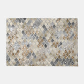 Gold Silver Gray Mermaid Scales Glam #1 Fußmatte (Vorderseite)