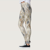 Gold Silver Gray Mermaid Scales Glam #1 Leggings (Links)