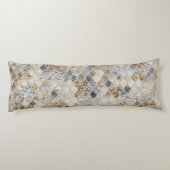 Gold Silver Gray Mermaid Scales Glam #1 Seitenschläferkissen (Rückseite)