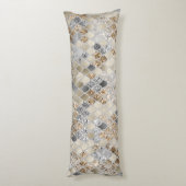 Gold Silver Gray Mermaid Scales Glam #1 Seitenschläferkissen (Rückseite (Vertikal))