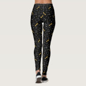 Gold Silver Imitate Glitzer Constellation Muster B Leggings (Rückseite)