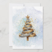 Gold Silver Imitats Glitzer Tree Weihnachten Party Einladung (Rückseite)