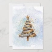 Gold Silver Imitats Glitzer Tree Weihnachten Party Einladung (Rückseite)