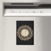 Gold & Silver Mandala Magnet (In Situ (Geschirrspüler))