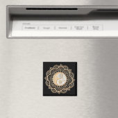 Gold & Silver Mandala Magnet (In Situ (Geschirrspüler))