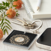 Gold & Silver Mandala Schlüsselanhänger (Vorderseite rechts)