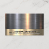 Gold Silver Metallic | Technisches Logo | QR-Code Visitenkarte (Rückseite)