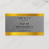 Gold Silver Metallic Visitenkarte (Rückseite)