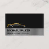 Gold Silver Modern Logo | Auto Visitenkarte (Vorderseite)