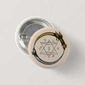 Gold & Silver Ouroboros Symbol Button (Vorne & Hinten)
