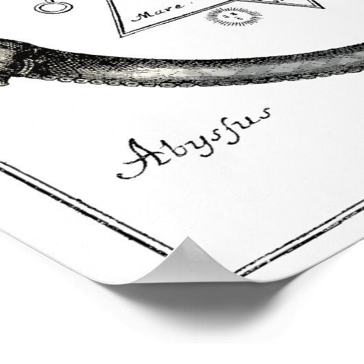 Gold & Silver Ouroboros Symbol Poster (Ecke)