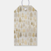 Gold Silver Pine Trees Weihnachten Geschenkanhänger (Rückseite)