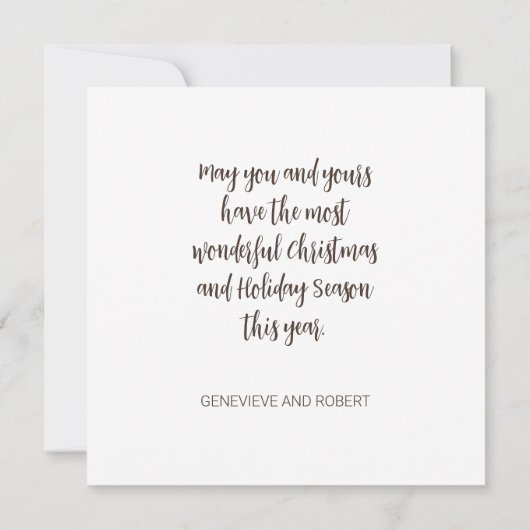 Gold Silver Pine Trees Weihnachtskarte Karte (Rückseite)