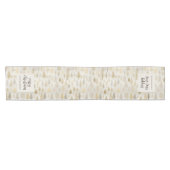 Gold Silver Pine Trees Weihnachtstisch Runner Kurzer Tischläufer (Horizontal)