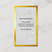 Gold Silver Property Logo | Marmor | Goldgrenze Visitenkarte (Rückseite)