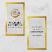 Gold Silver Property Logo | Marmor | Goldgrenze Visitenkarte (Vorne/Hinten)