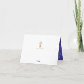 Gold Silver Rocket Ship Galaxy Vielen Dank Dankeskarte (Rückseite)