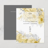 Gold Silver Rose Blumenzehen Einladungen (Vorne/Hinten)